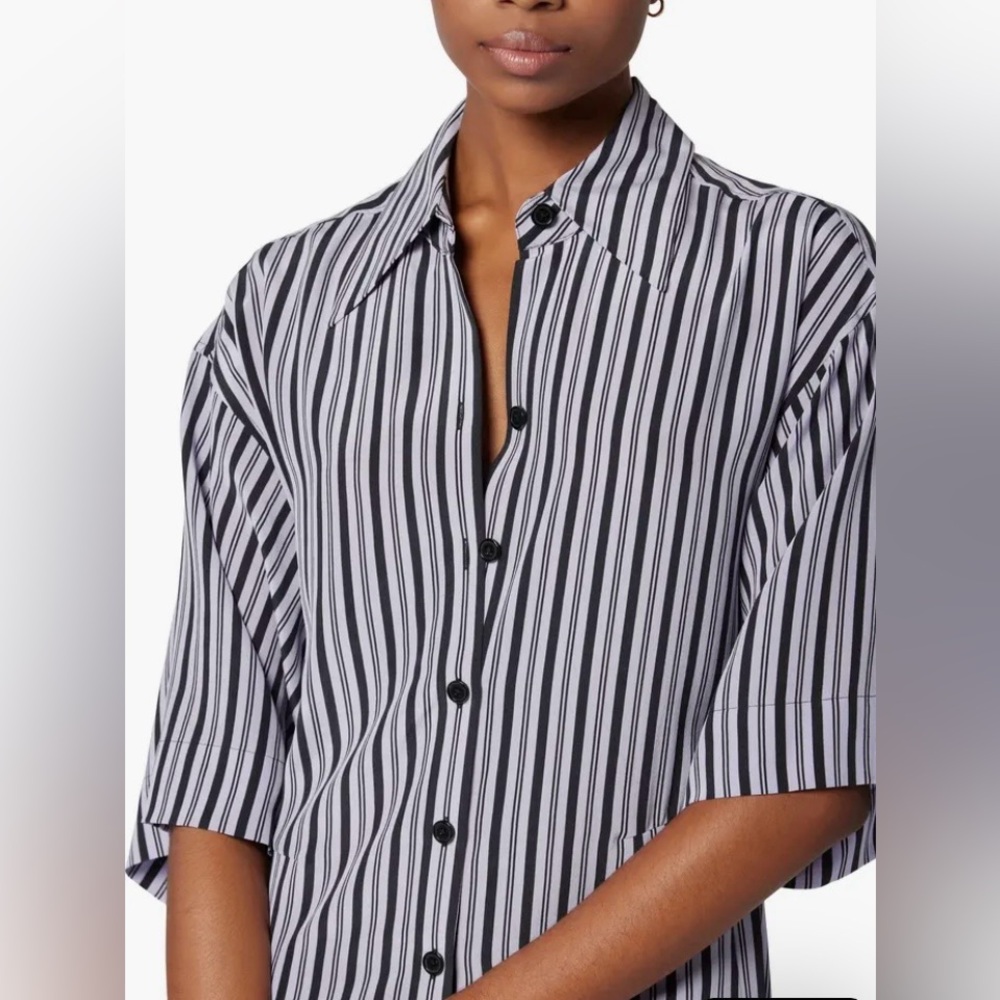 Equipment Femme Etienna Stripe Silk Shirt Dress Women’s Size XS/S - Picture 4 of 8